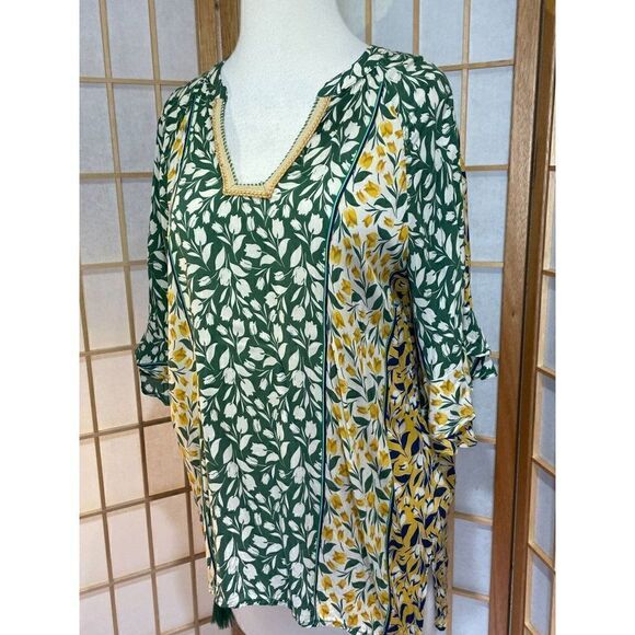 NWOT Democracy Sm Floral Boho Blouse - Picture 11 of 16